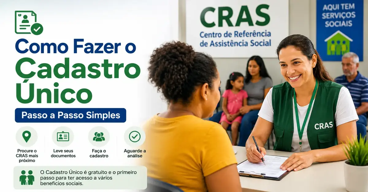 Atendimento no CRAS para realizar o Cadastro Único